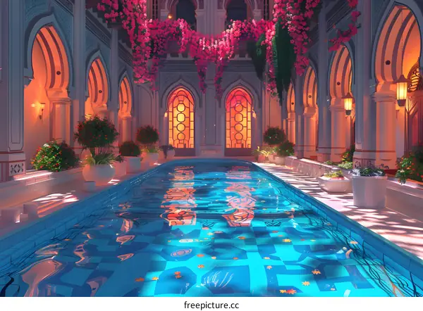 Palace Pool with Flowers