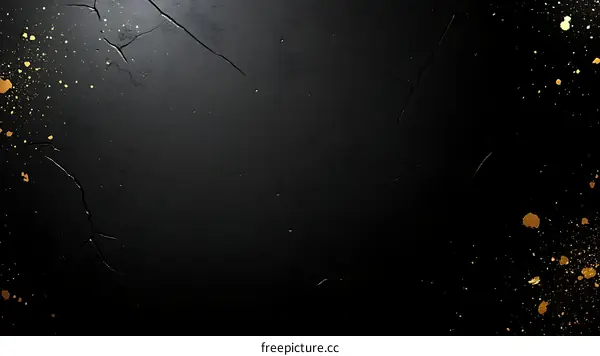 Elegant Black Background with Gold Splatter