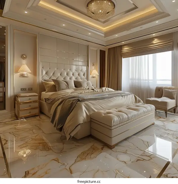 Luxury Beige Bedroom Interior Design