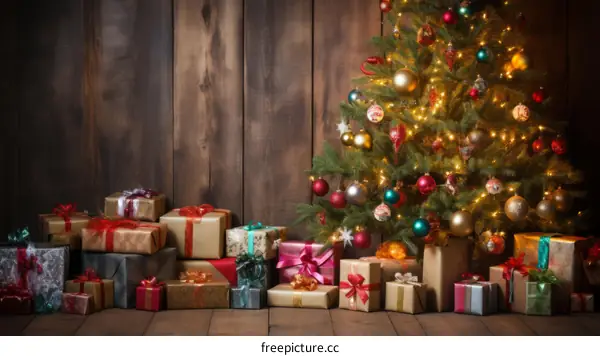 Christmas tree with presents
