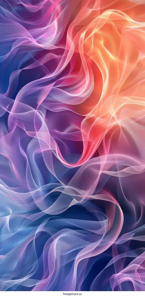 Abstract Colorful Flowing Lines Background