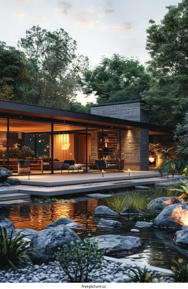 Modern House Exterior Design with Nature's Essence