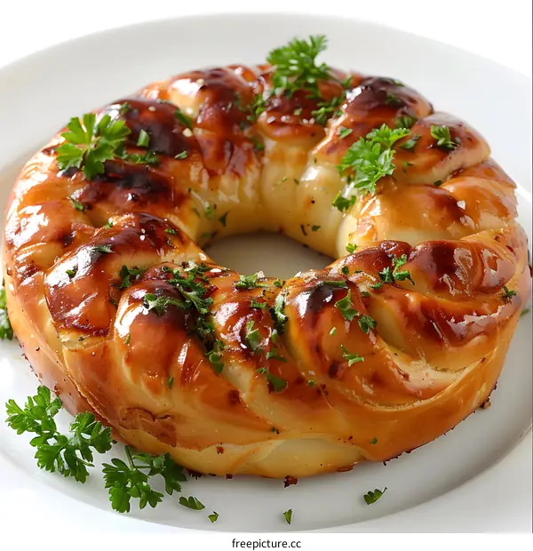 Garlic Knot Bread Wreath