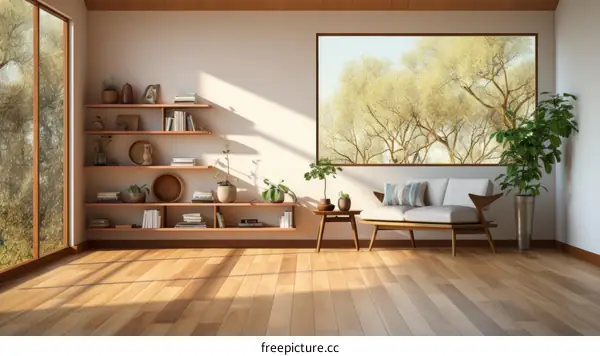 Bright and Airy Living Room with Scandinavian Style