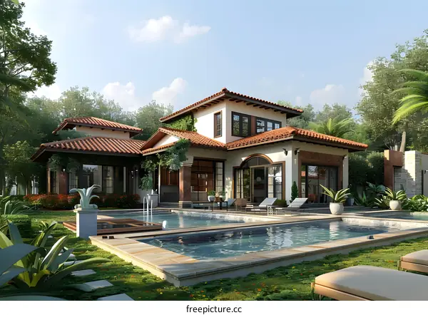 Spanish style luxury house