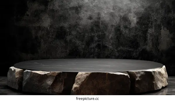 Dark Stone Marble Display Podium