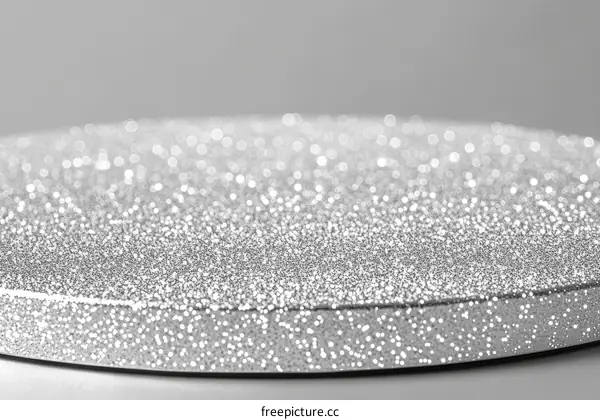 Silver Glitter Round Surface Background