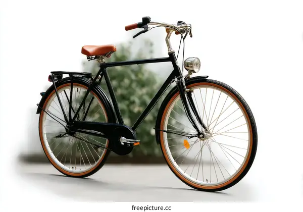 Vintage Black Bicycle in Outdoor Setting