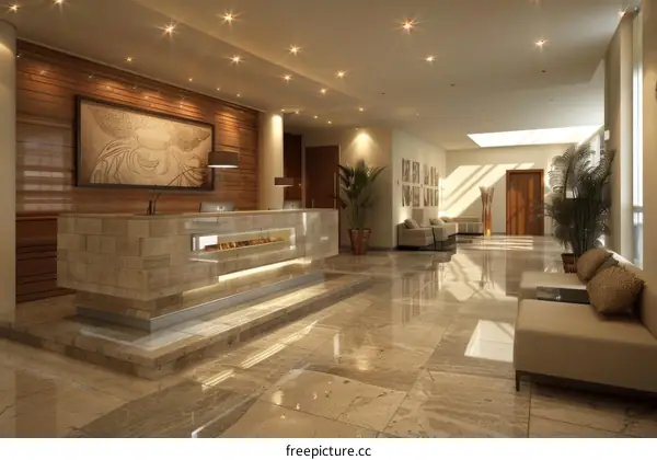 Modern Hotel Reception Area Design