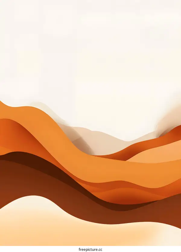 Abstract Orange and Brown Wave Background