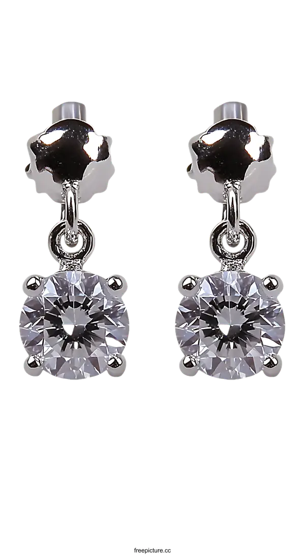 [Transparent Background PNG]Elegant Crystal Stud Earrings