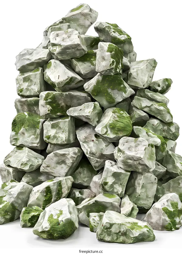 Pile of Rocks with Moss