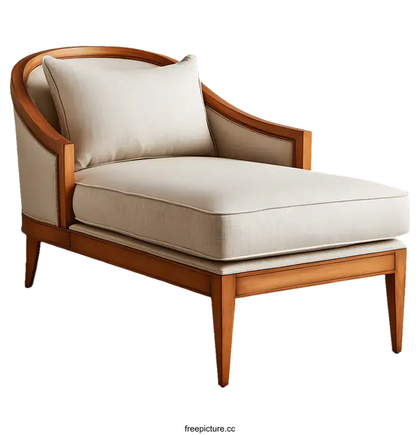 [Transparent Background PNG]Classic Wooden Recliner Lounge Chair