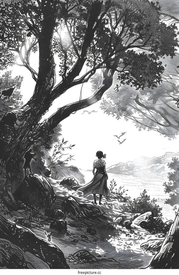 Woman Looking at the Landscape