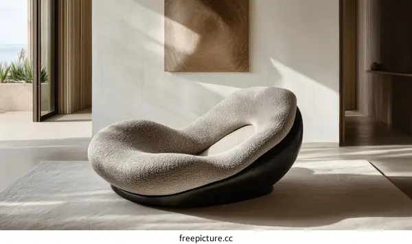 Modern Lounge Chair in a Minimalist Interior