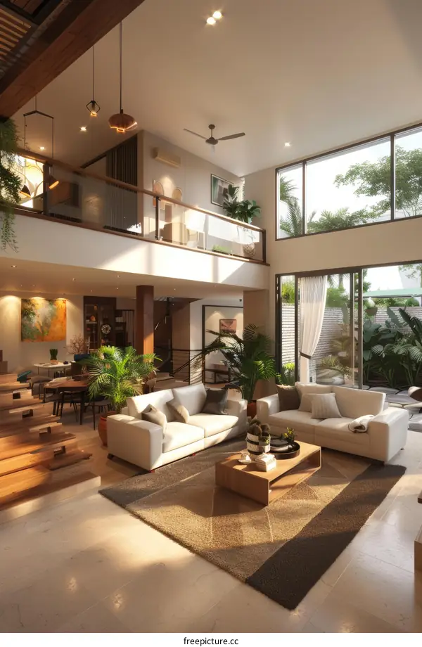 Modern Open Plan Living Room Design