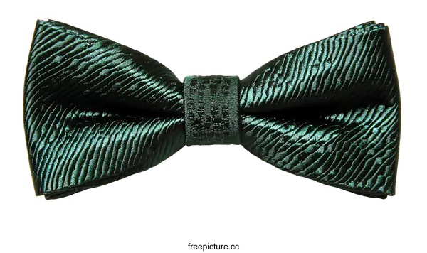 [Transparent Background PNG]Elegant Dark Green Bow Tie with Textured Pattern