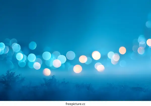 Abstract Bokeh Background in Blue