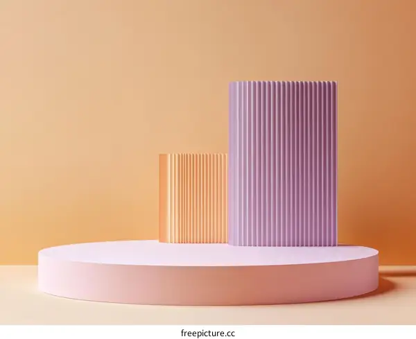 Abstract Geometric Forms Pastel Display Background