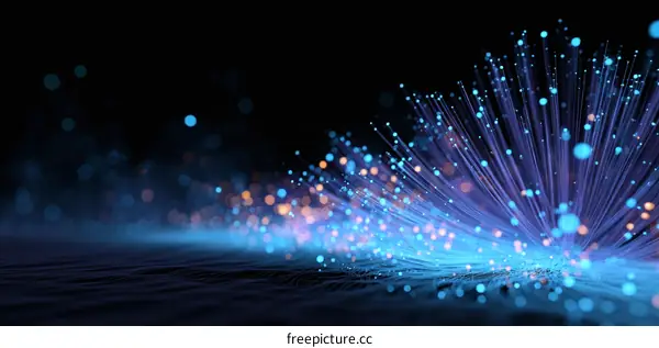 Abstract Fiber Optics Light Illustration