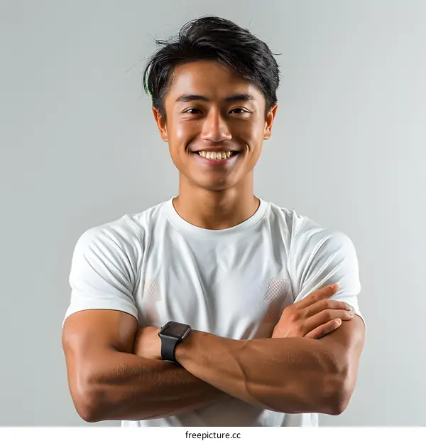 Portrait of a smiling young Asian man