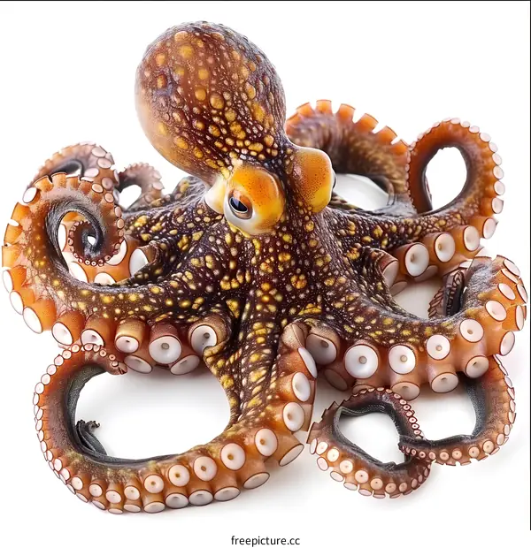 Octopus on a White Background