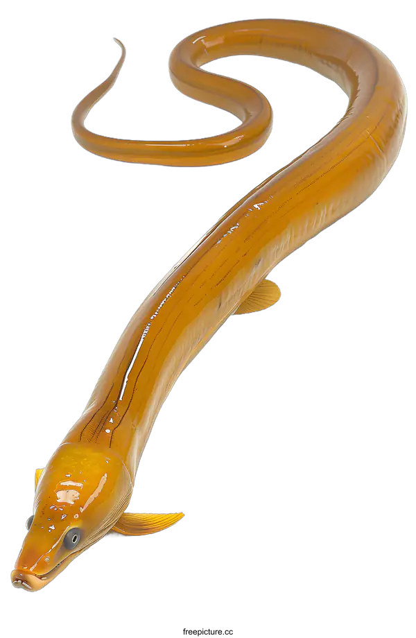 [Transparent Background PNG]Yellow Ribbon Eel on White Background