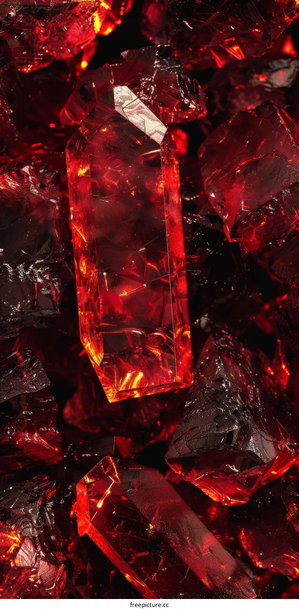 Red and black crystal