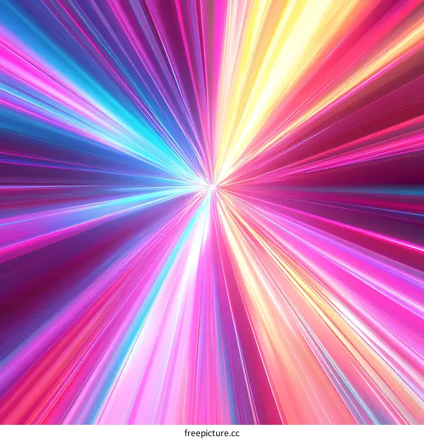 Abstract Colorful Radial Lines Background