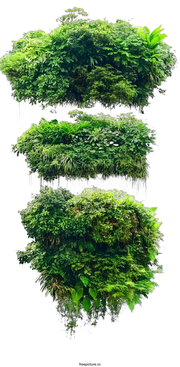 [Transparent Background PNG]Green Plants Isolated on White Background