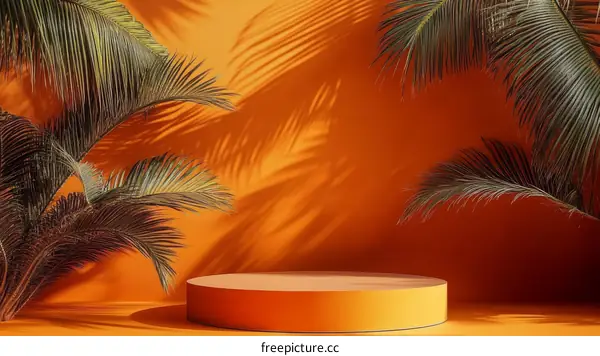 Tropical Orange Minimalist Product Display
