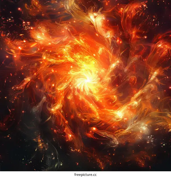 Flame Nebula: A Celestial Tapestry of Stardust and Fire