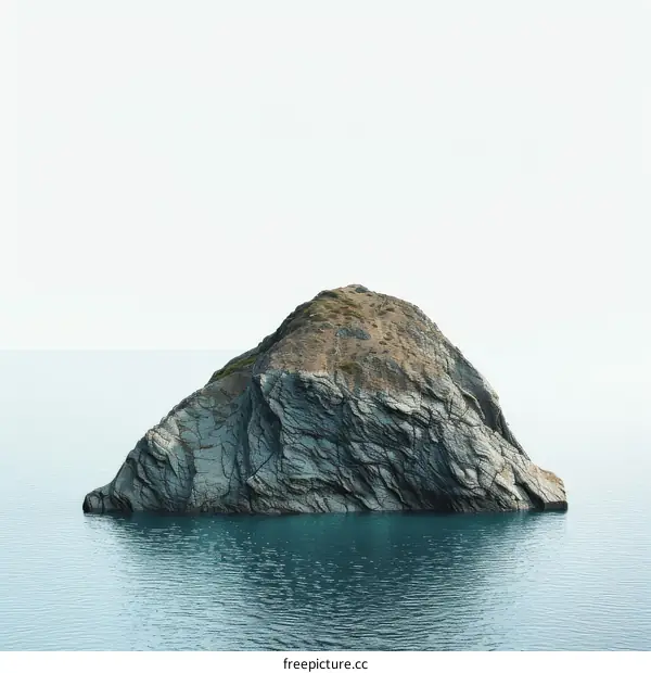 Imposing Rock Formation Jutting Out of the Sea