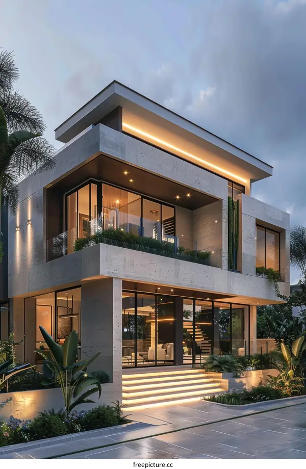 Luxuriant Modern Villa with Expansive Garden