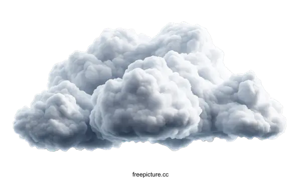 [Transparent Background PNG]Fluffy Cumulus Cloud Illustration
