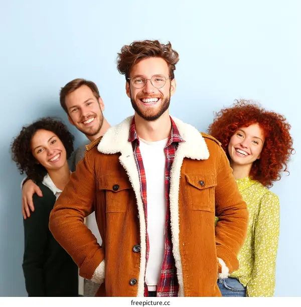 Happy Group of Diverse People Smiling