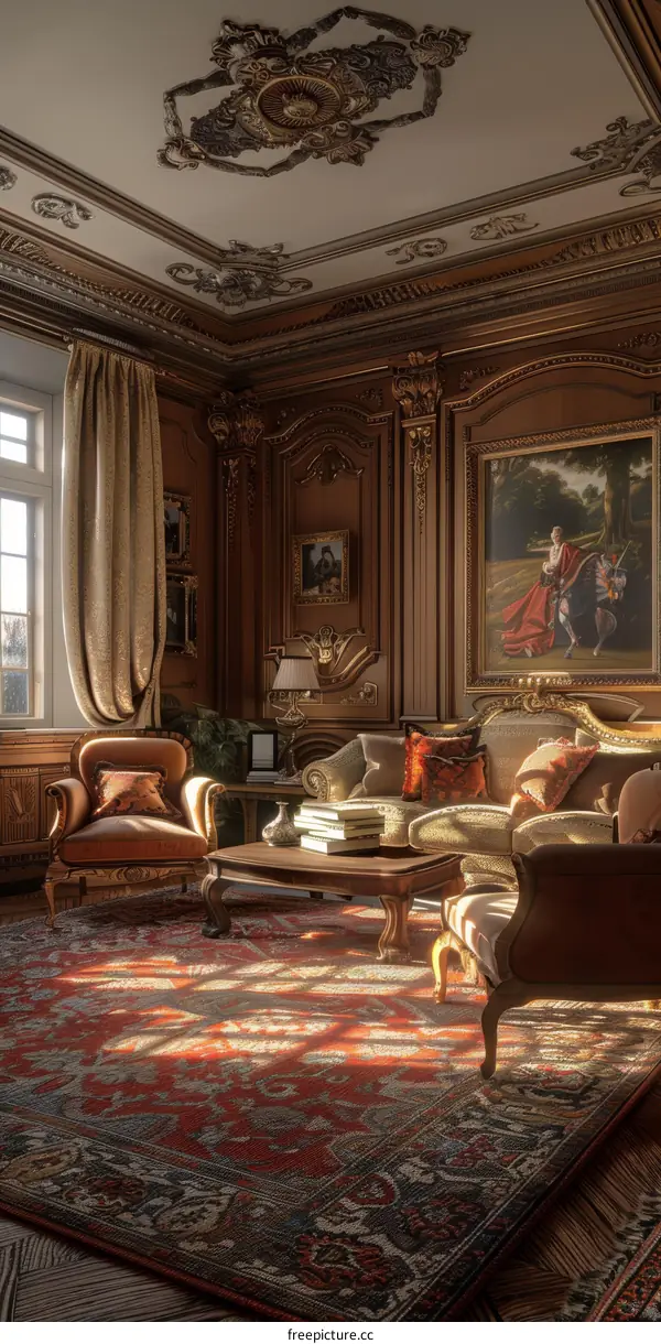 Luxurious European Living Room Design