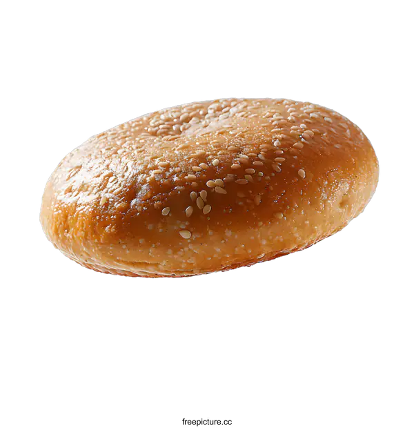 [Transparent Background PNG]A sesame seed bagel against a white background