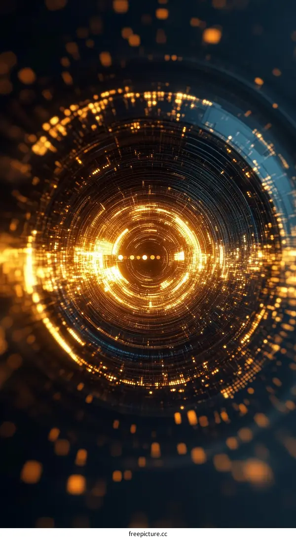 Abstract Futuristic Energy Tunnel