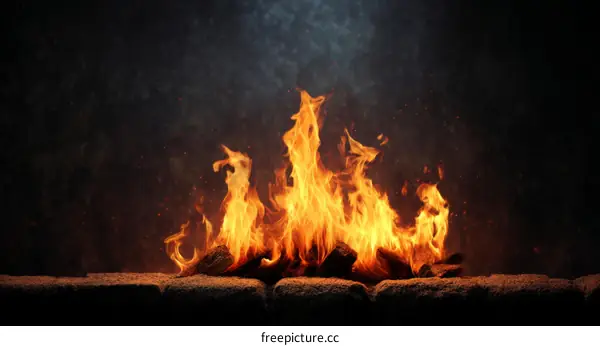 Burning Fire in a Dark Environment