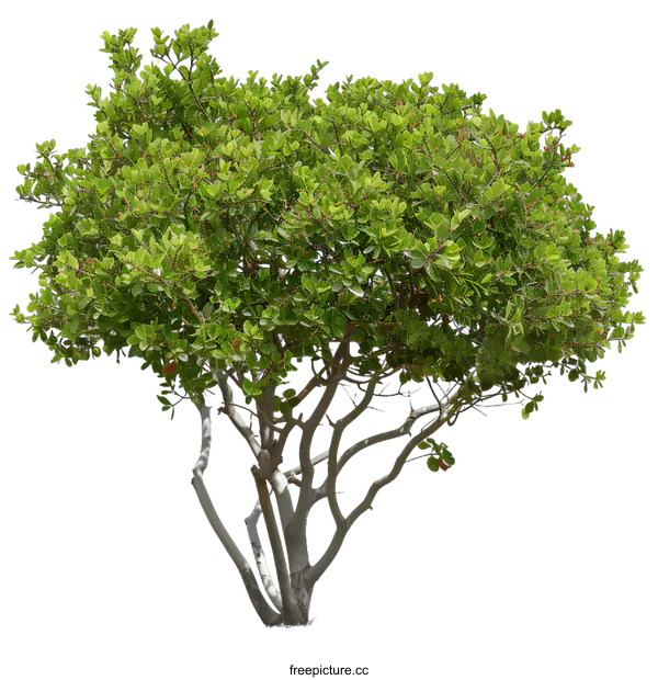 [Transparent Background PNG]Green Tree Isolated on White Background