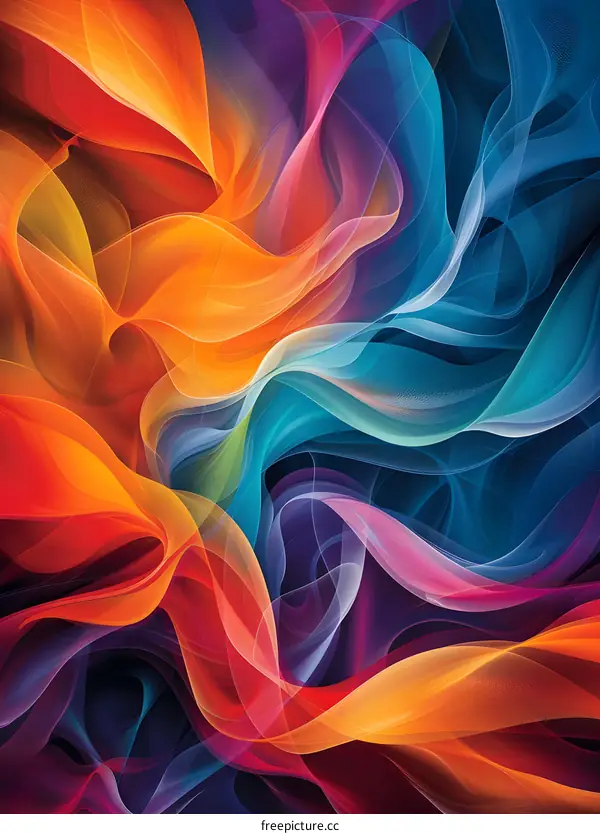 Colorful abstract ribbons