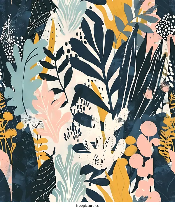 Abstract Floral Pattern Seamless Background Design