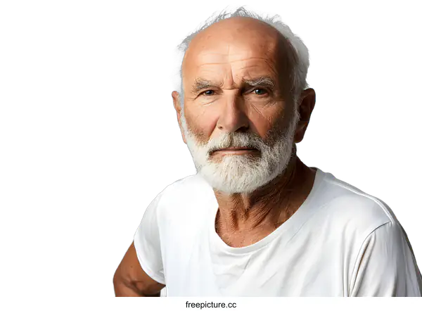 [Transparent Background PNG]portrait of an old man