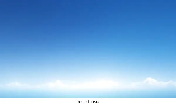 Clear Blue Sky with Fluffy Clouds