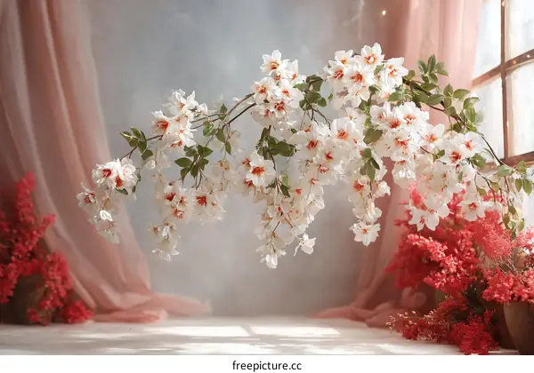 Beautiful Artificial Flower Arrangement in Soft Lighting
