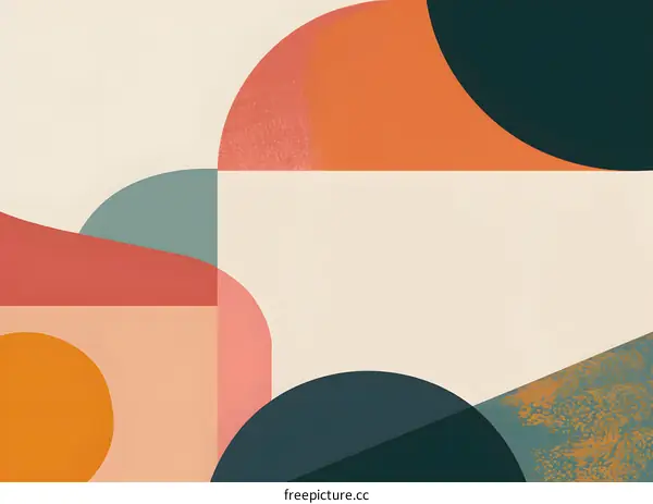 Abstract Geometric Shapes Background  Illustration With  Rounded  And  Square  Shapes