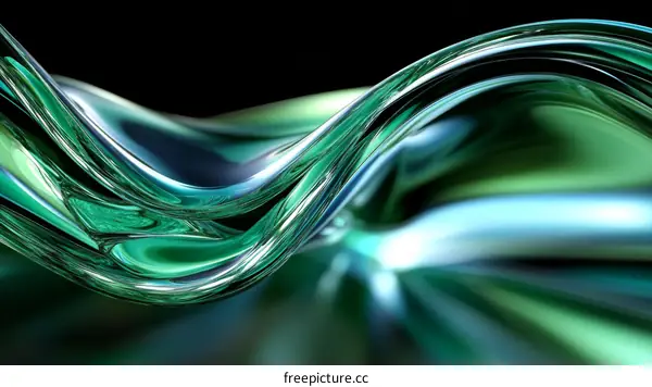 Abstract Liquid Glass Flowing Design