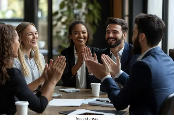 Business Colleagues Celebrating Success