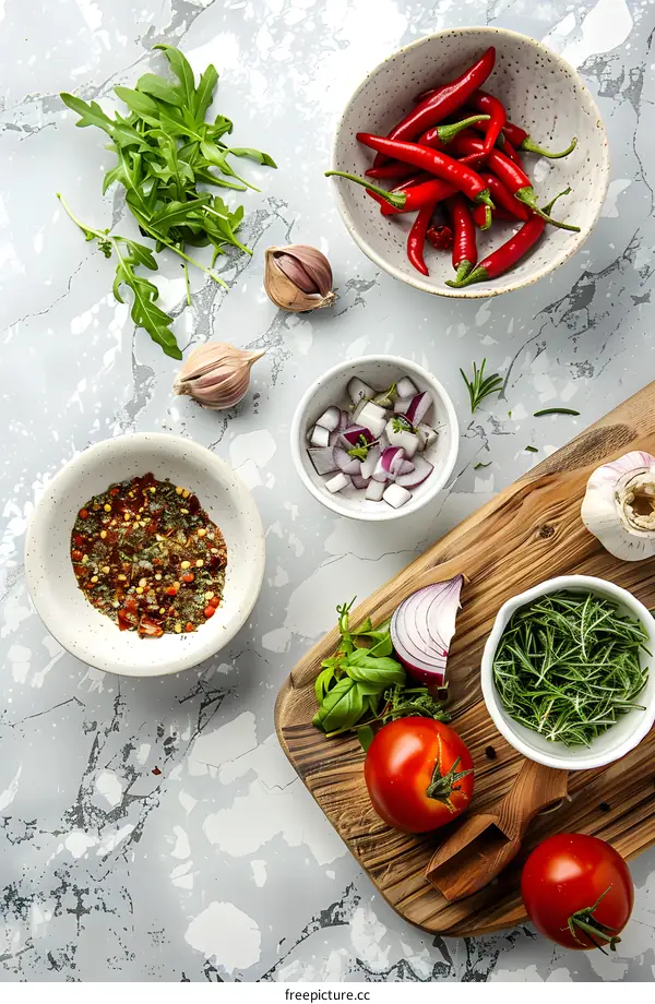 Fresh Herbs and Vegetables for Cooking
